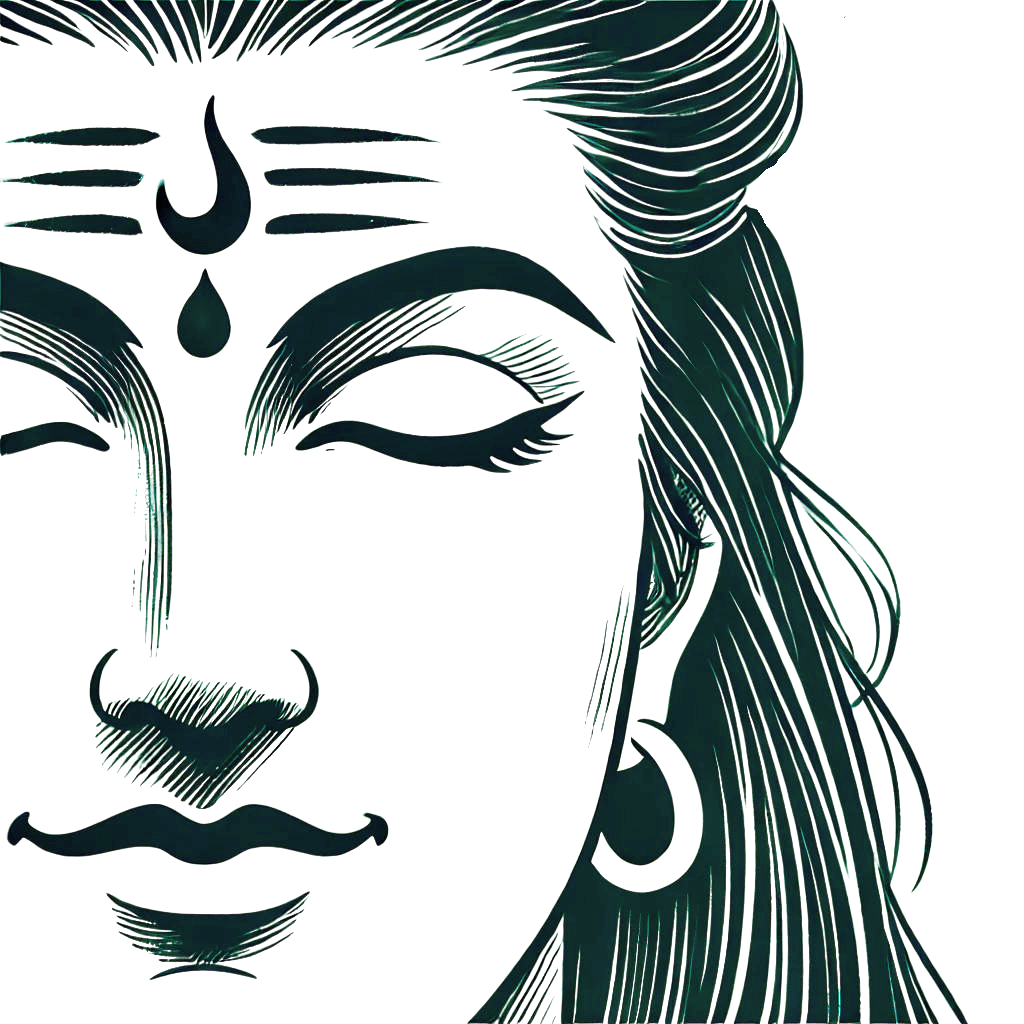 Lord Shiva Face Closeup View