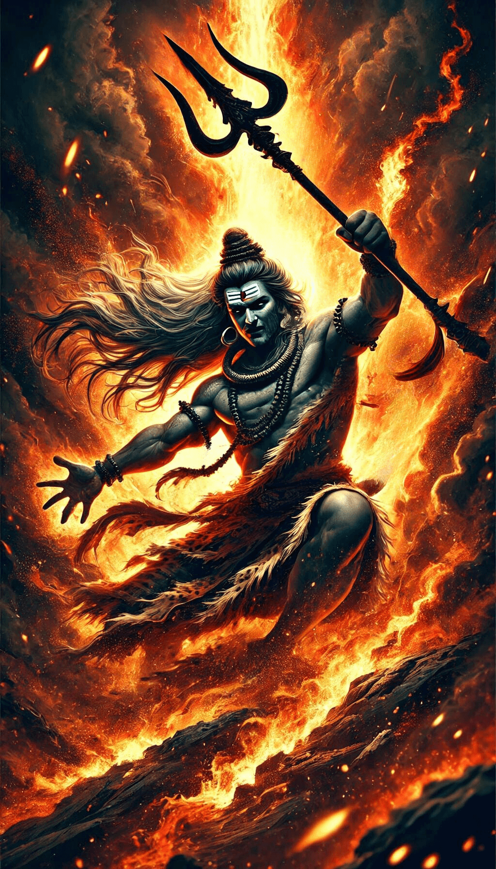 Lord Shiva in Rudra Position