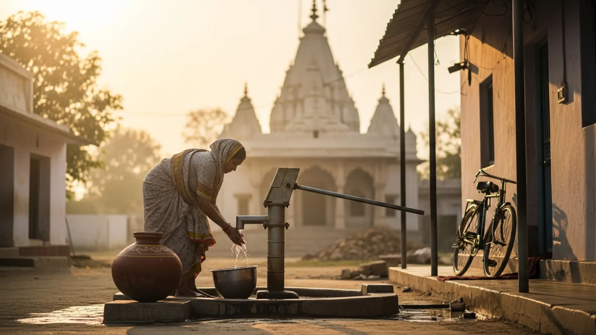 mandir-lotkar-haath-pair-dhoye-jate-hain