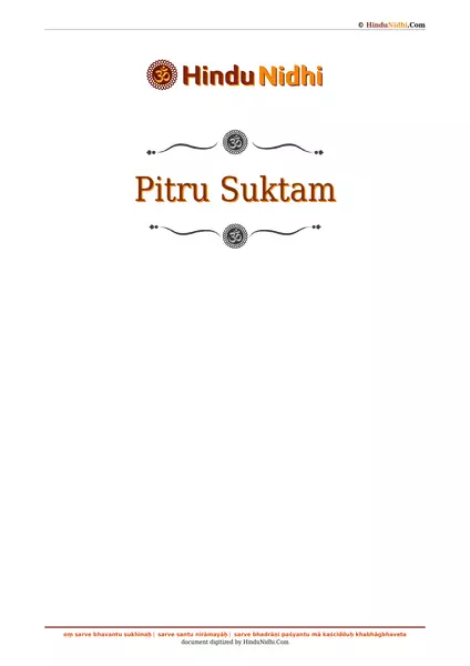 Pitru Suktam PDF